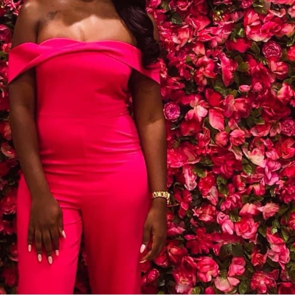 Lovers + Friends hot pink jumpsuit
